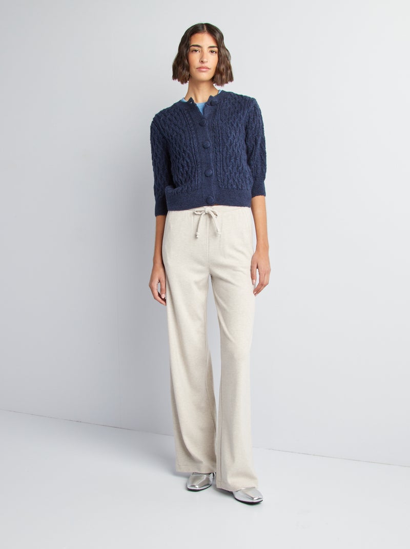 Wijde broek van tricot BIEGE - Kiabi