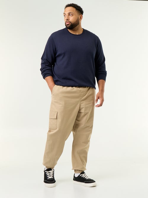 Wijde broek van twill - Kiabi