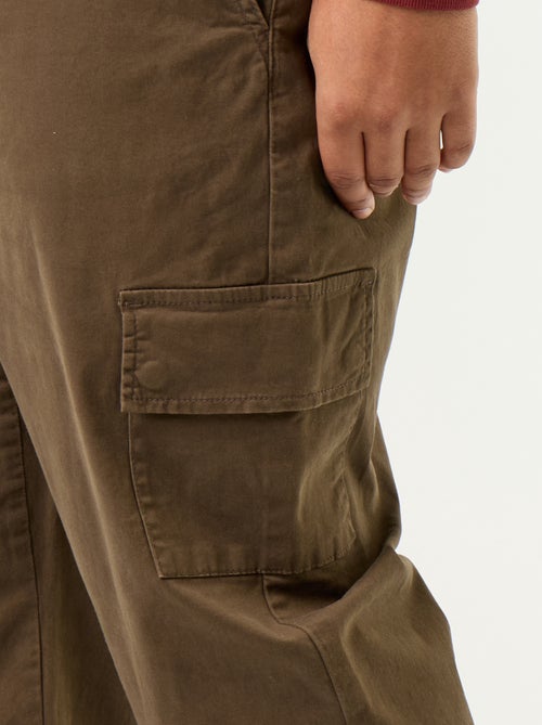 Wijde broek van twill - Kiabi