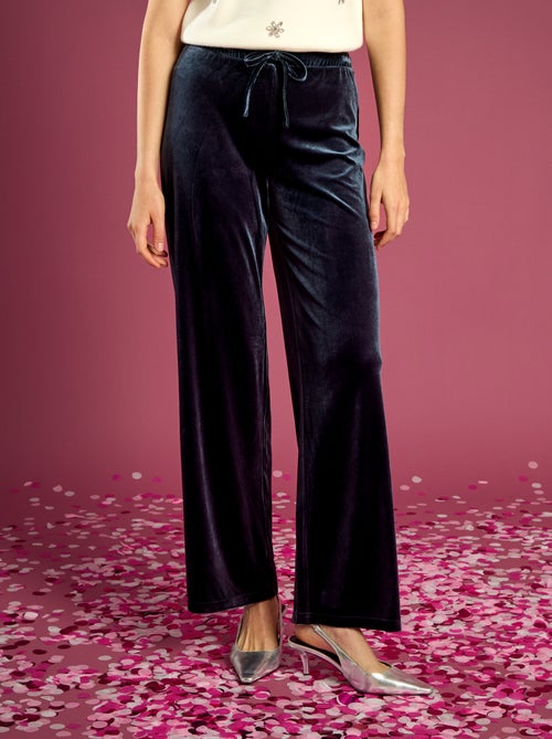 Wijde broek van velours - Kiabi
