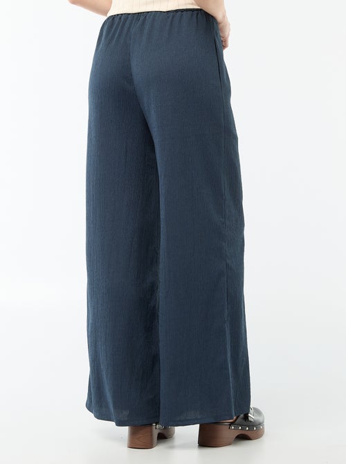 Wijde crêpe broek met 2 zakken - Kiabi