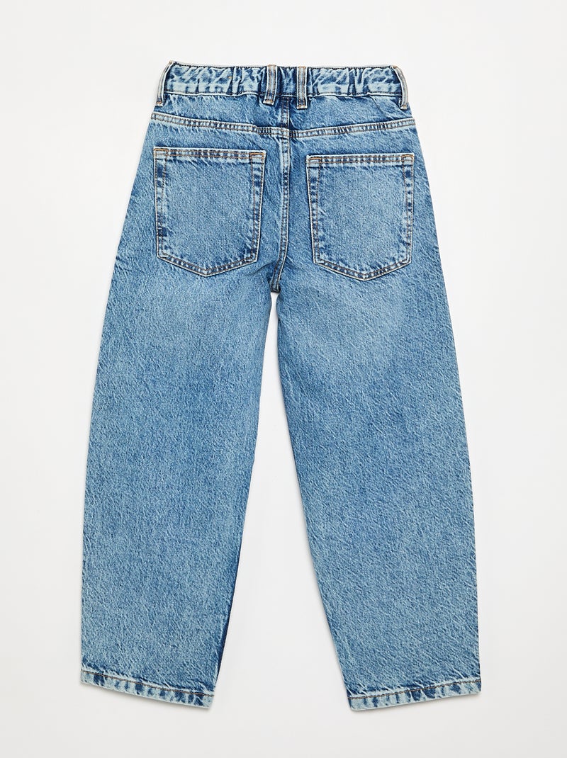 Wijde denim broek Blauw - Kiabi