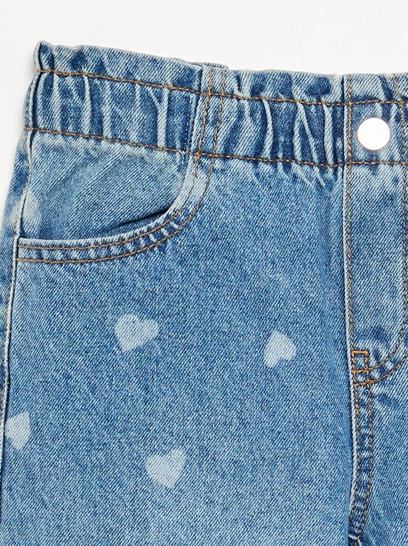 Wijde denim broek Blauw - Kiabi