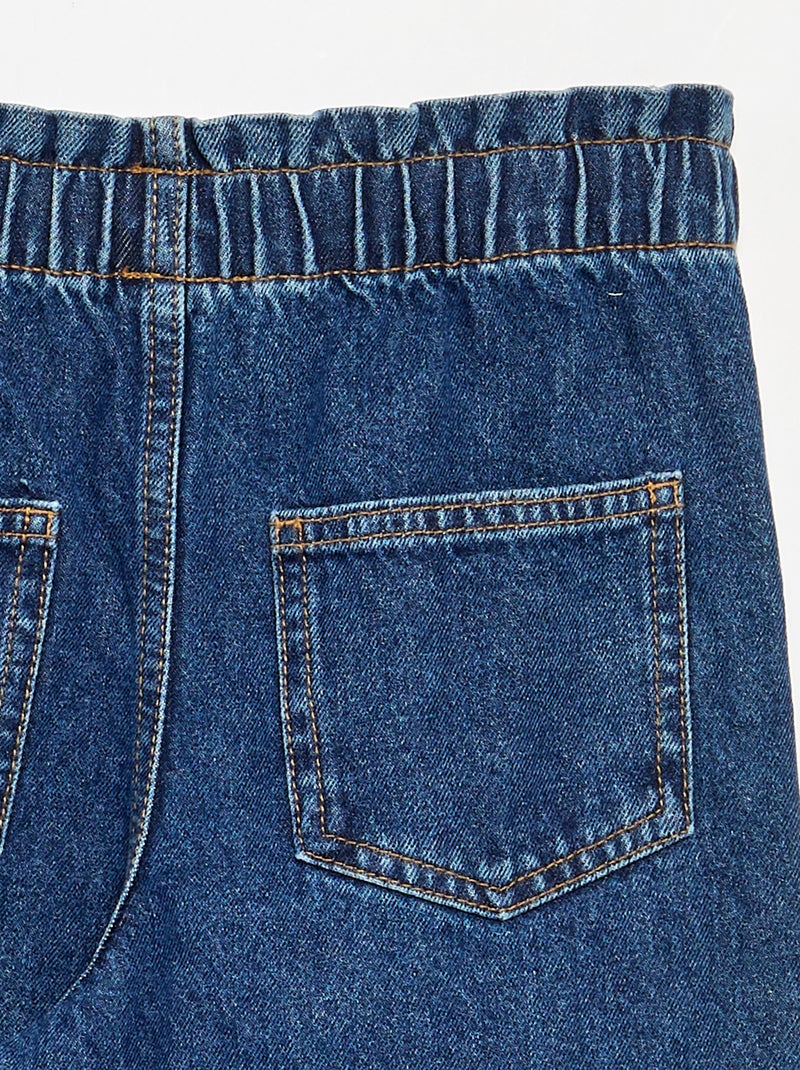 Wijde denim broek Blauw - Kiabi