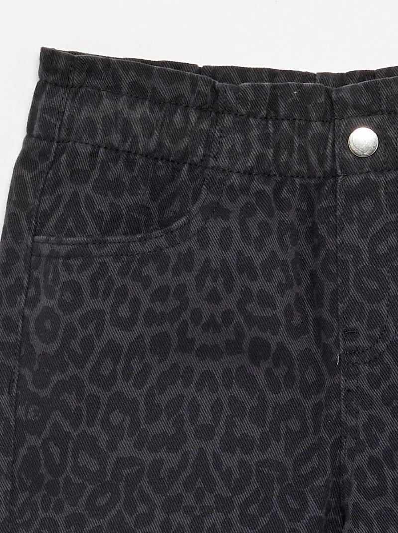 Wijde denim broek Grijs - Kiabi