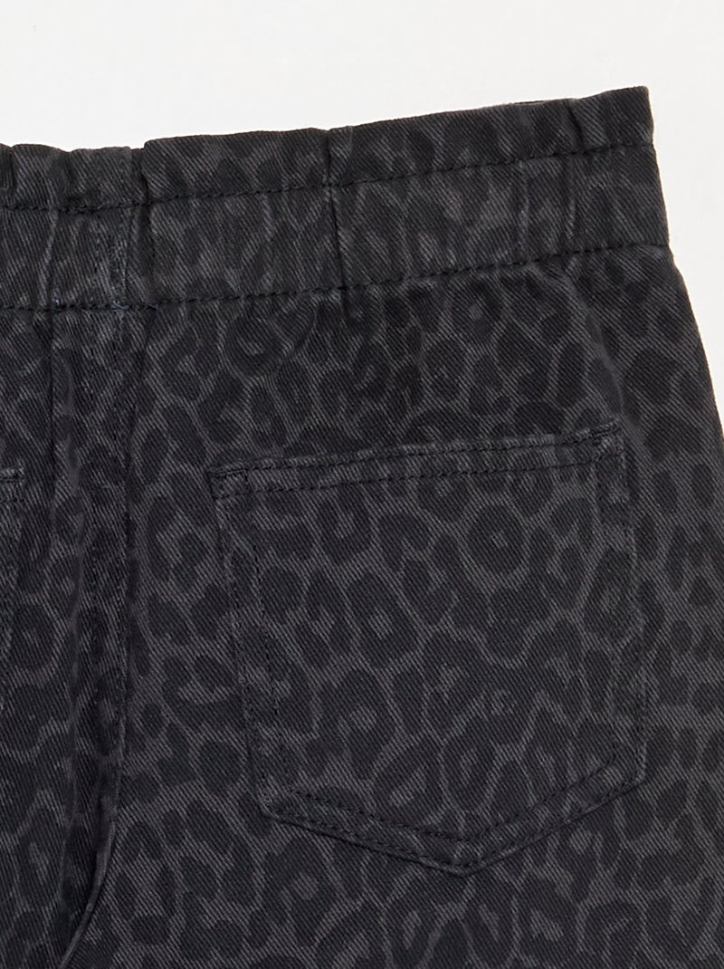 Wijde denim broek Grijs - Kiabi