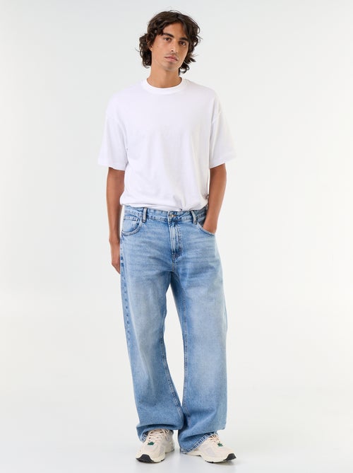 Wijde denim jeans met 5 zakken - Kiabi