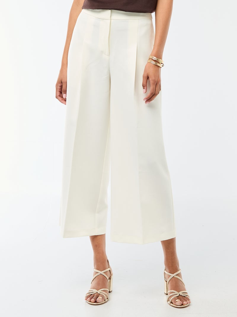 Wijde feestbroek Wit - Kiabi