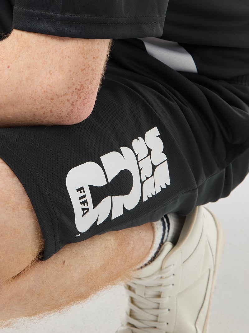Wijde FIFA Wereldbeker 26™ voetbalshort Zwart - Kiabi