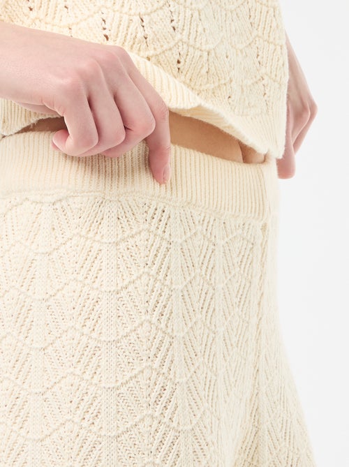 Wijde gehaakte broek - Kiabi