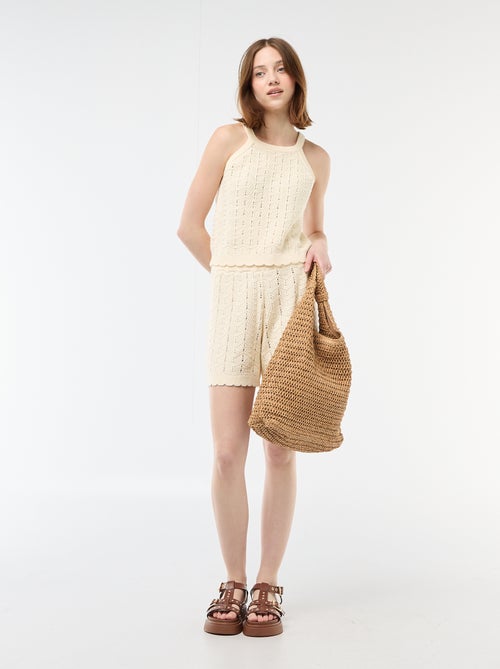 Wijde gehaakte short - Kiabi