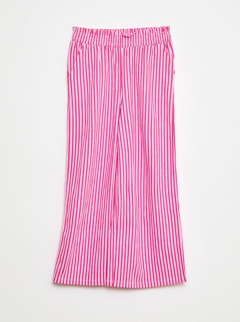 Wijde, gestreepte broek Rose - Kiabi