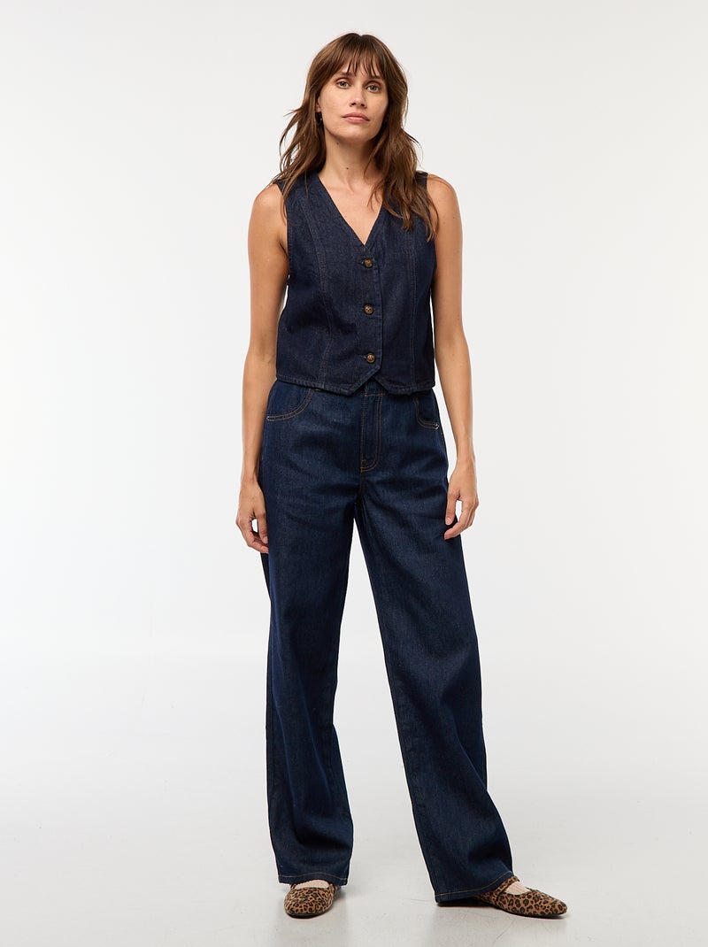 Wijde jeans in baggy model Blauw - Kiabi