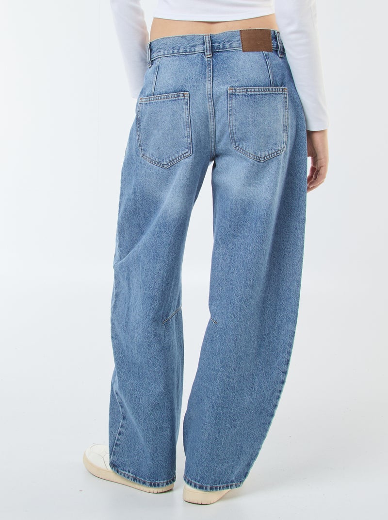 Wijde jeans in bollend model Blauw - Kiabi