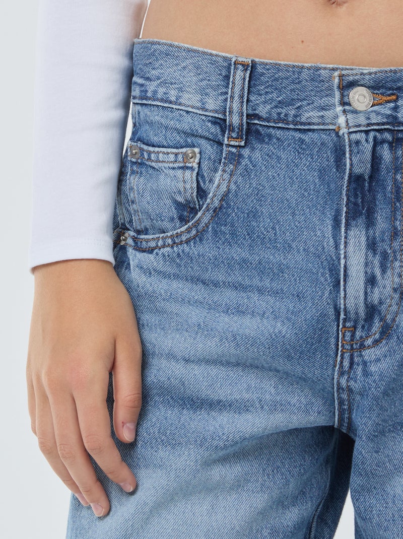 Wijde jeans in bollend model Blauw - Kiabi