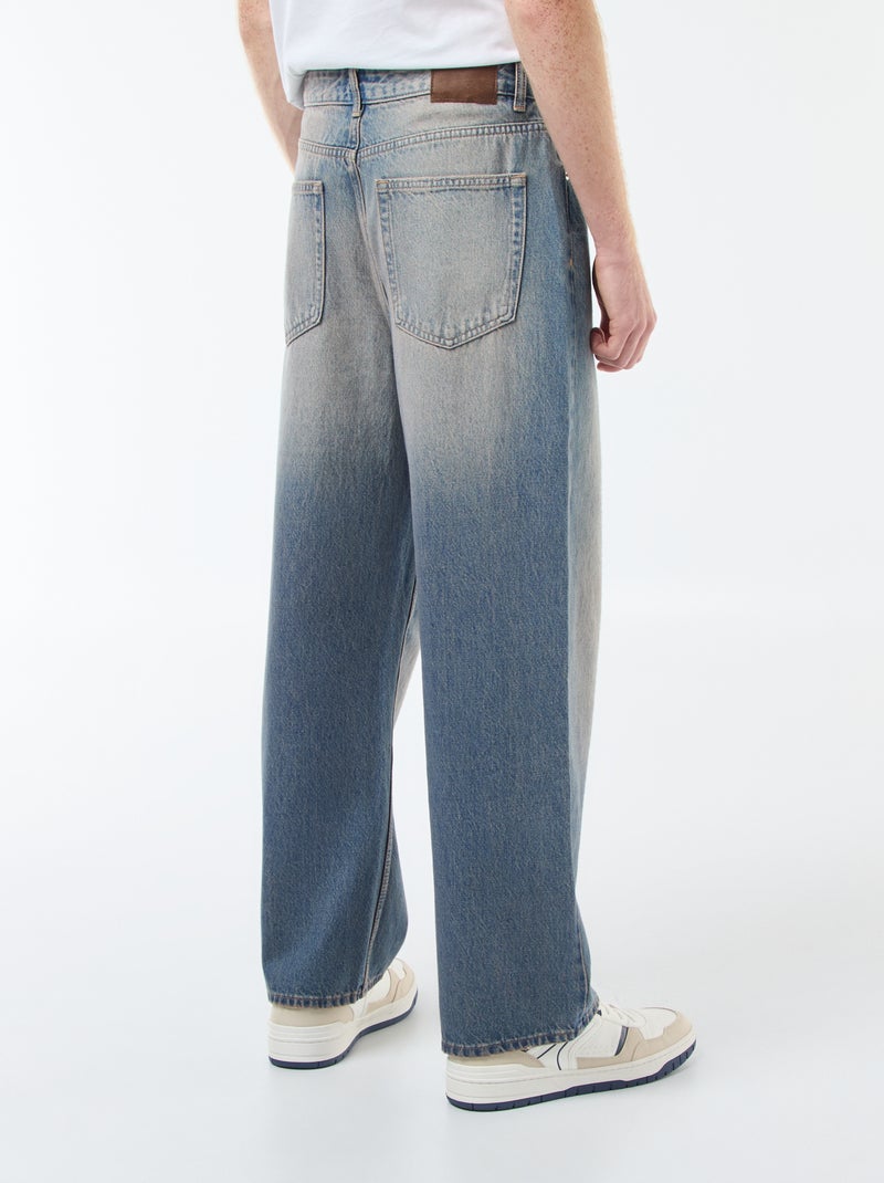 Wijde jeans met 5 zakken | baggymodel Blauw - Kiabi