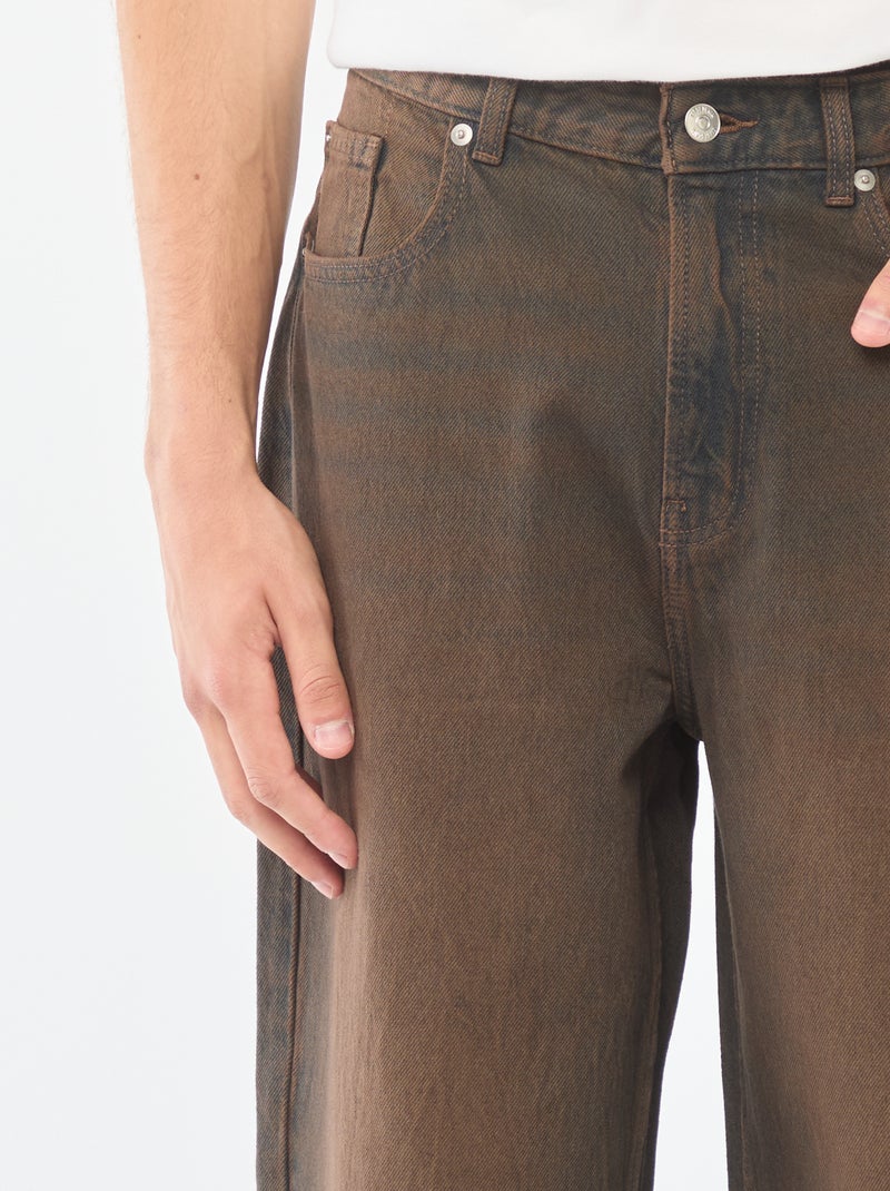 Wijde jeans met 5 zakken | baggymodel Zwart - Kiabi