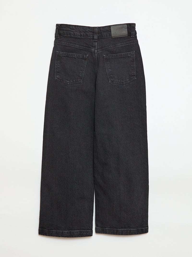 Wijde jeans met 5 zakken Zwart - Kiabi
