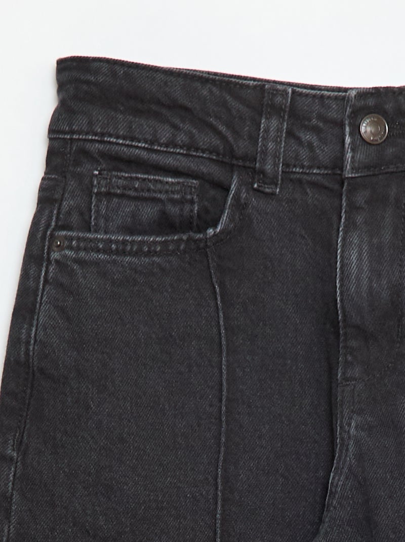 Wijde jeans met 5 zakken Zwart - Kiabi