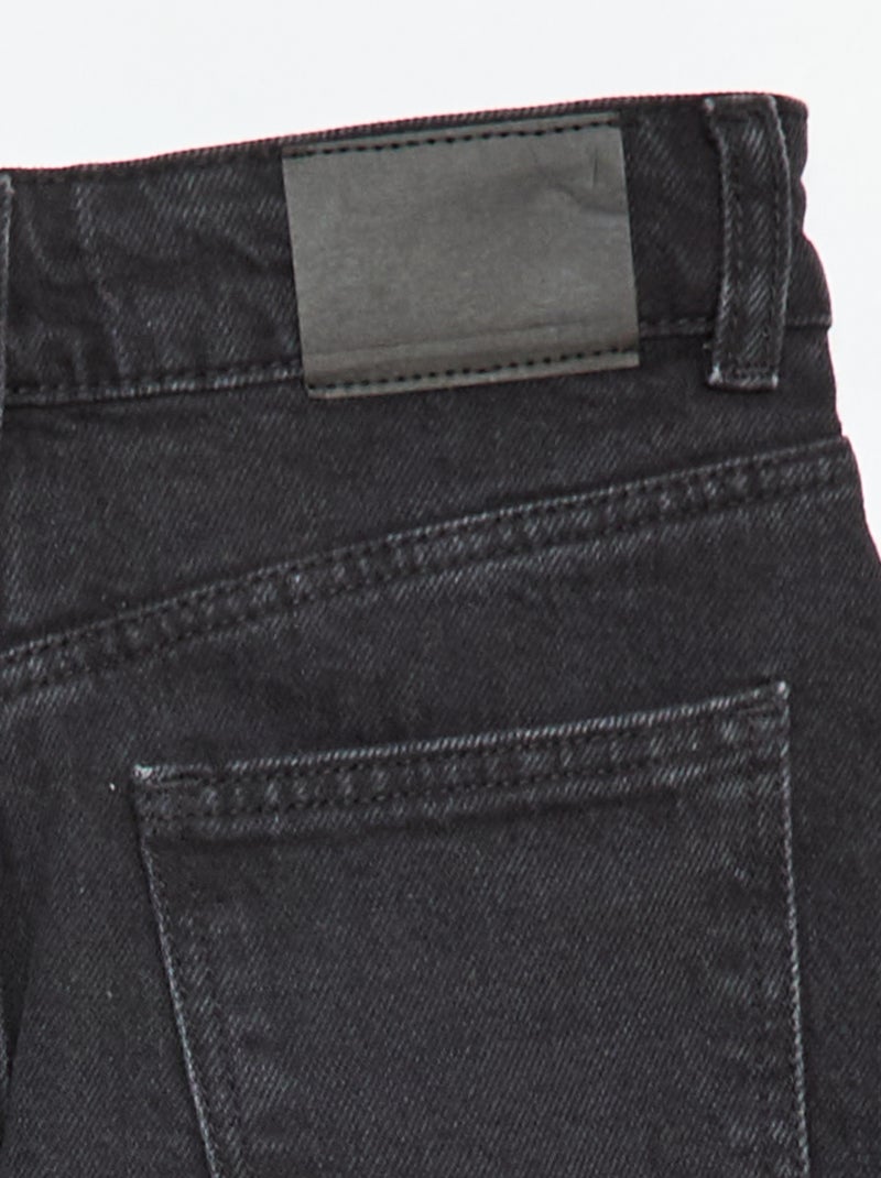 Wijde jeans met 5 zakken Zwart - Kiabi