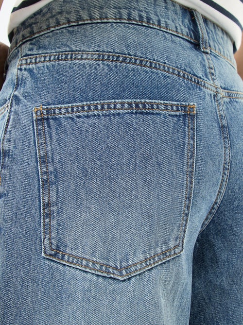 Wijde jeans met dubbele knoopsluiting - Kiabi