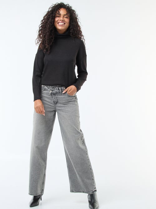 Wijde jeans met dubbele knoopsluiting - Kiabi