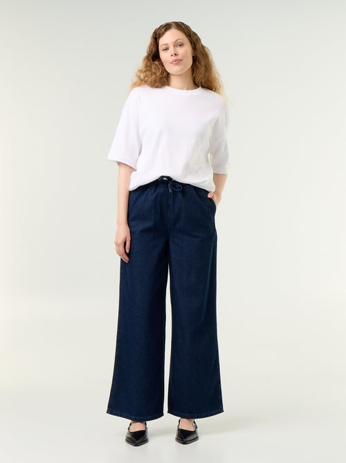Wijde jeans met elastische taille - Kiabi