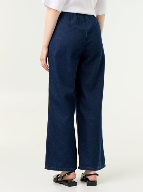 Wijde jeans met elastische taille - Kiabi