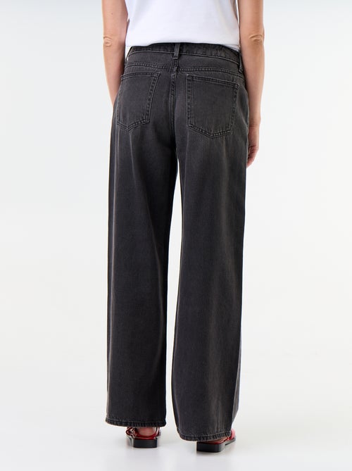 Wijde jeans met fantasierijke riem - Kiabi