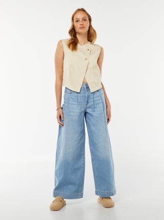 Wijde jeans met hoge taille