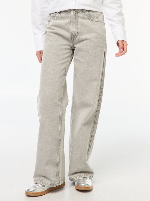 Wijde jeans met hoge taille en 5 zakken - Kiabi