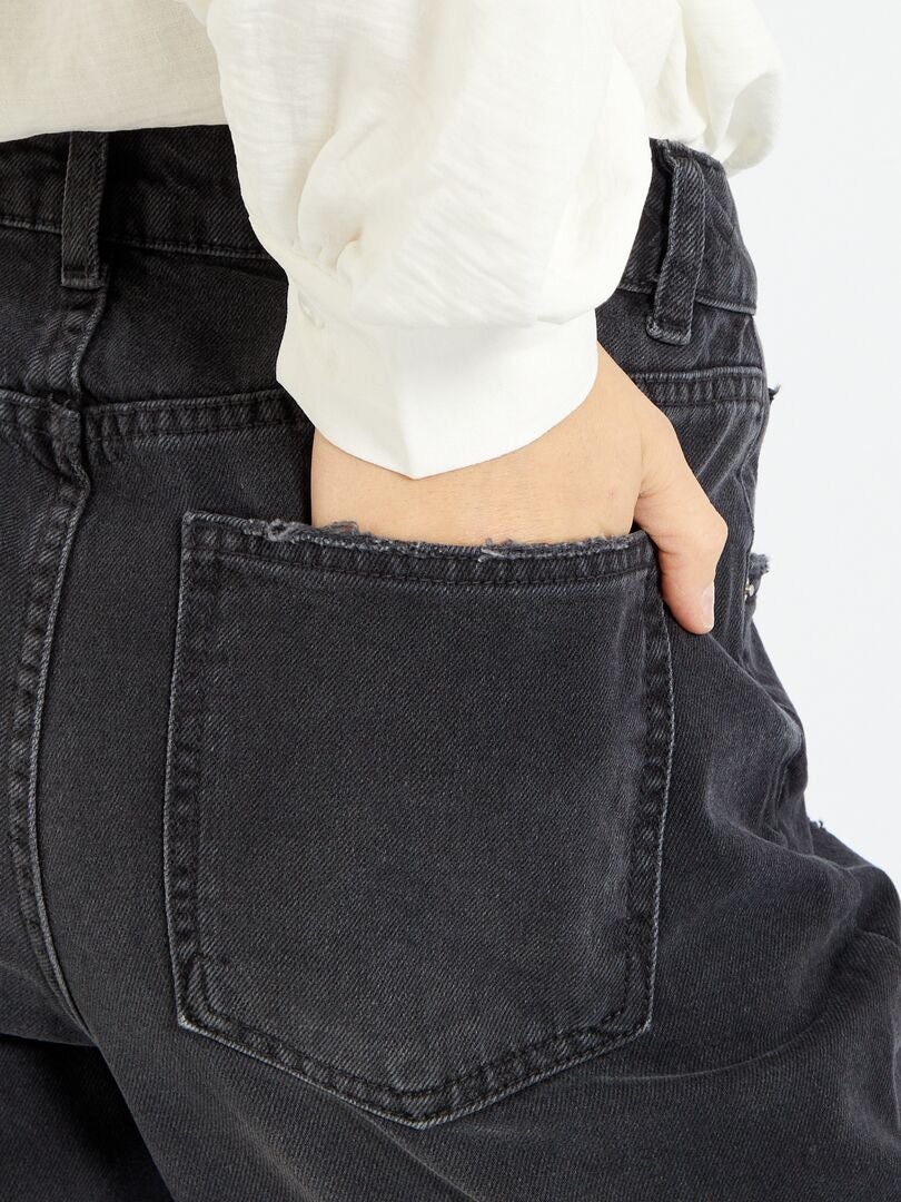 jeans hoge taille wijde pijp