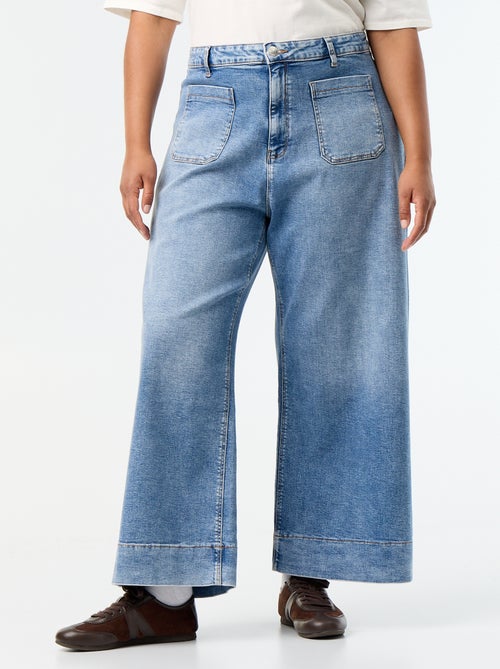Wijde jeans met opgestikte zakken - Kiabi
