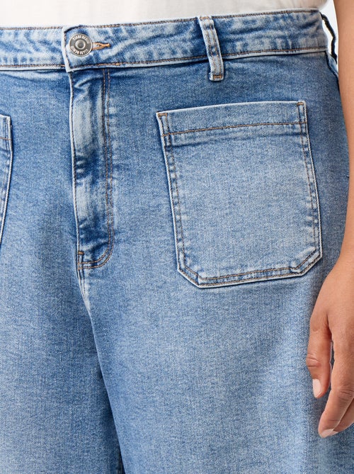 Wijde jeans met opgestikte zakken - Kiabi