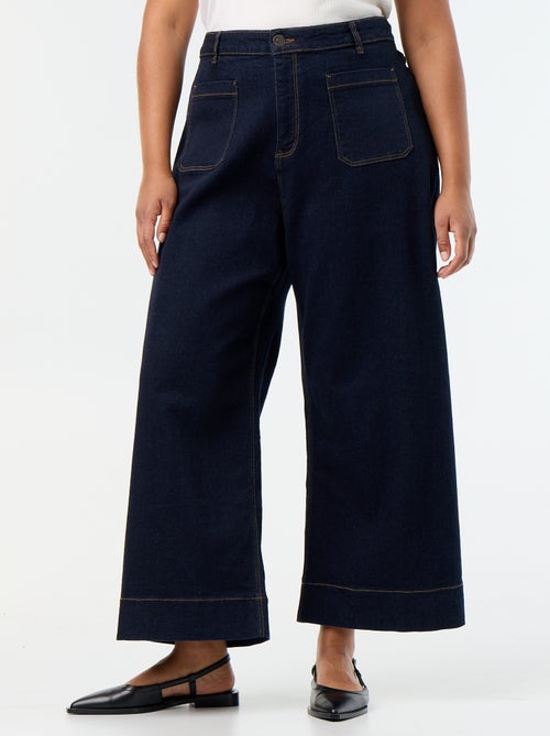 Wijde jeans met opgestikte zakken - Kiabi