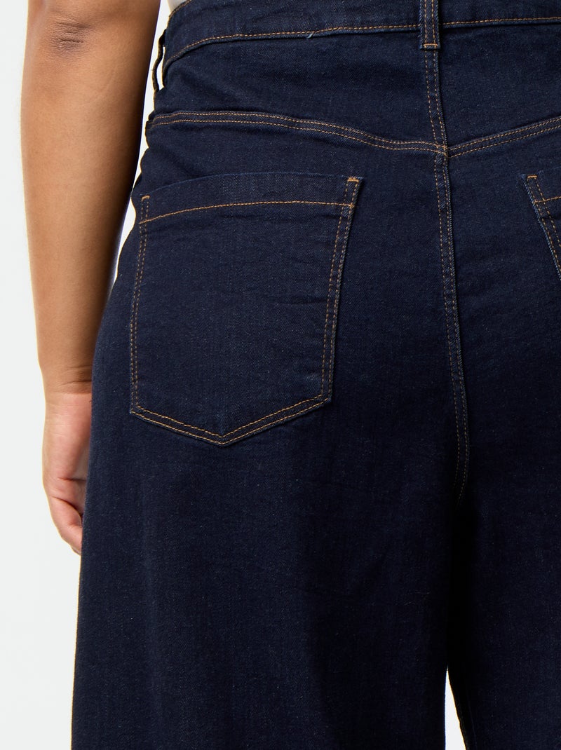 Wijde jeans met opgestikte zakken Blauw - Kiabi