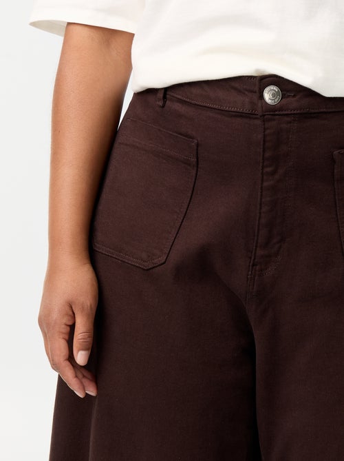 Wijde jeans met opgestikte zakken - Kiabi