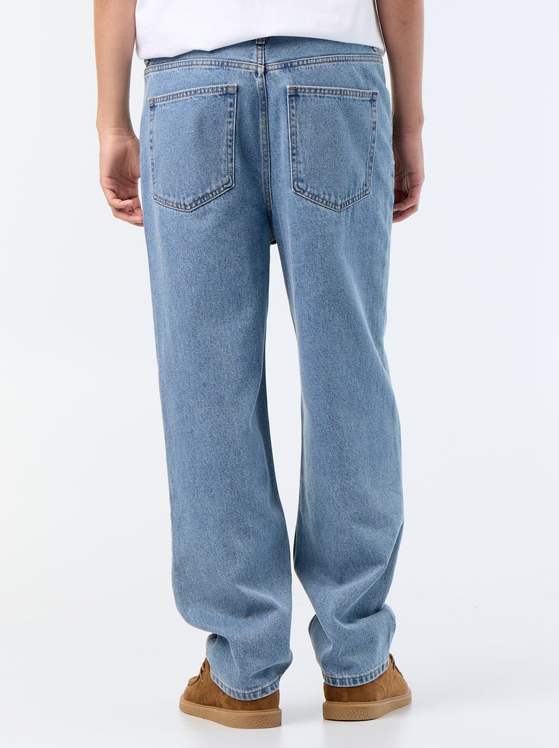Wijde jeans / relaxed fit jeans Blauw - Kiabi