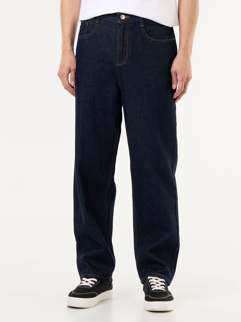 Wijde jeans / relaxed fit jeans Blauw - Kiabi
