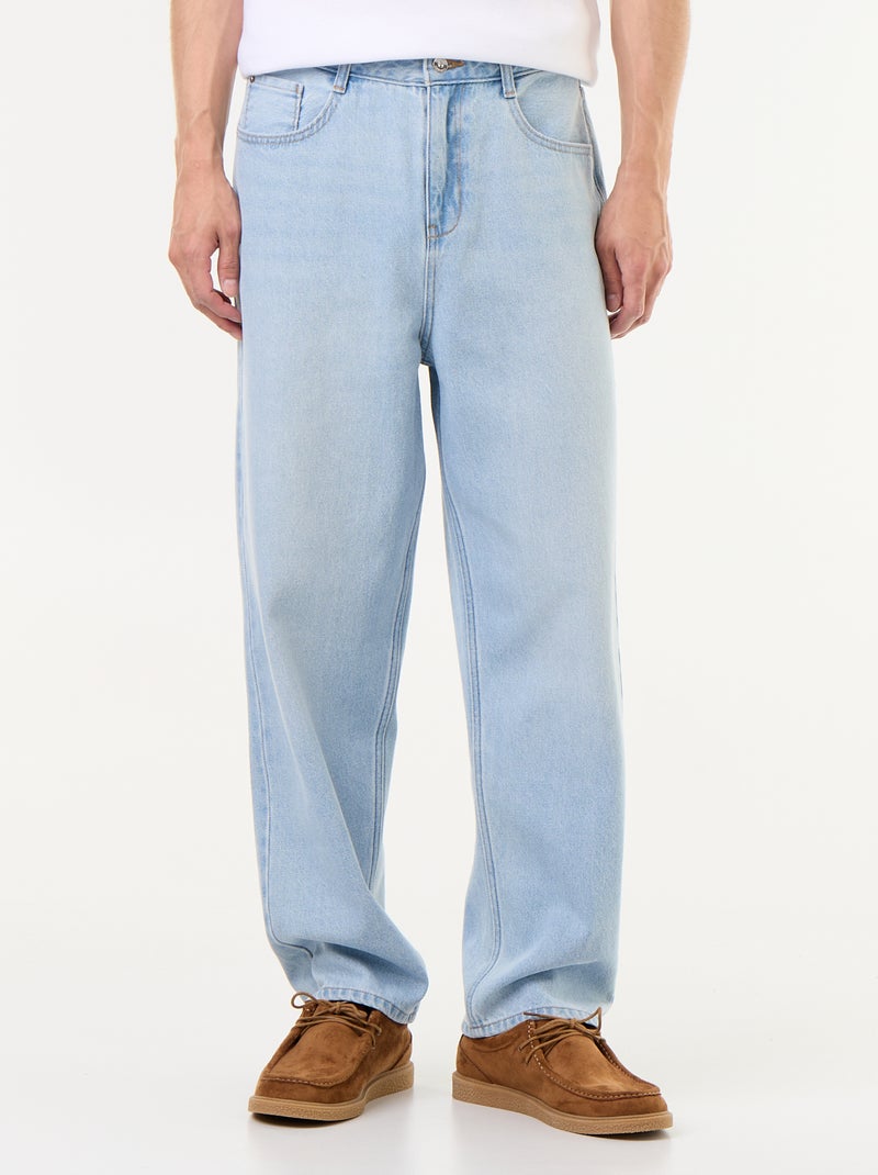 Wijde jeans / relaxed fit jeans Blauw - Kiabi