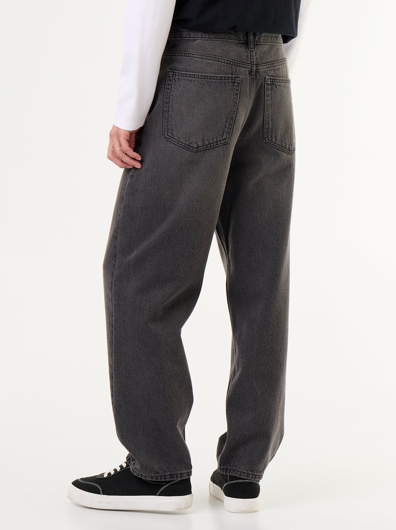 Wijde jeans / relaxed fit jeans Grijs - Kiabi