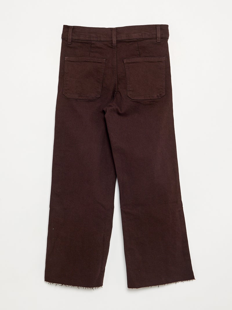 Wijde jeans / wide-leg Bruin - Kiabi