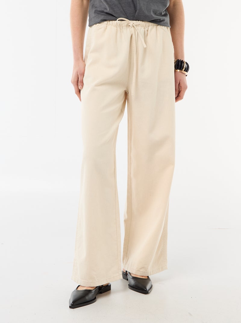 Wijde jeans Wit - Kiabi