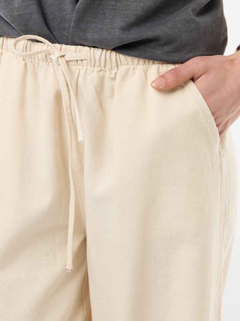 Wijde jeans Wit - Kiabi