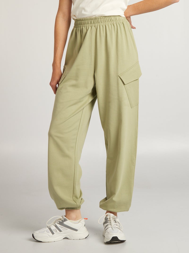 Wijde joggingbroek GROEN - Kiabi