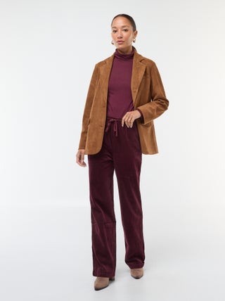 Wijde joggingbroek met ribbeltextuur