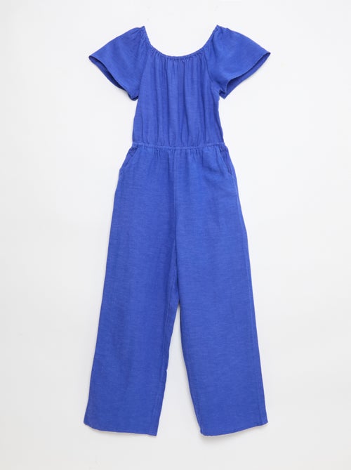 Wijde jumpsuit met korte mouwen - Kiabi