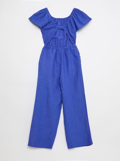 Wijde jumpsuit met korte mouwen - Kiabi