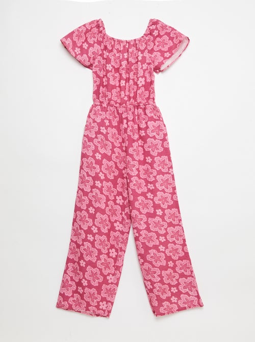 Wijde jumpsuit met korte mouwen - Kiabi