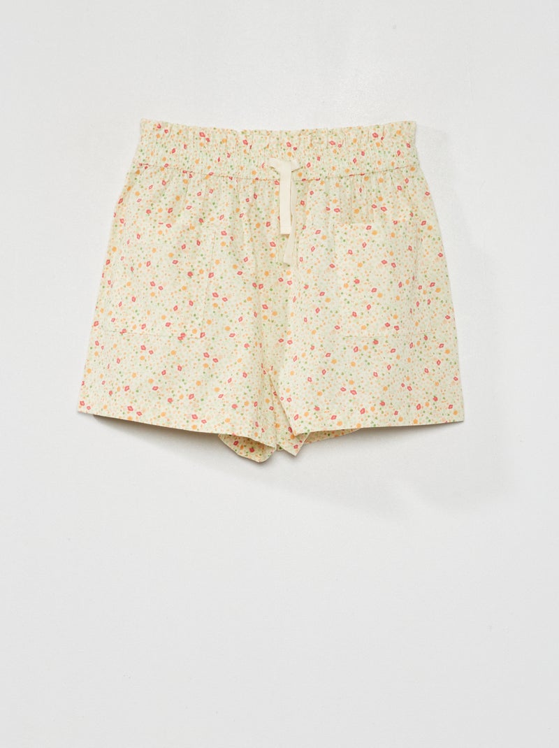 Wijde, katoenen short WIT - Kiabi